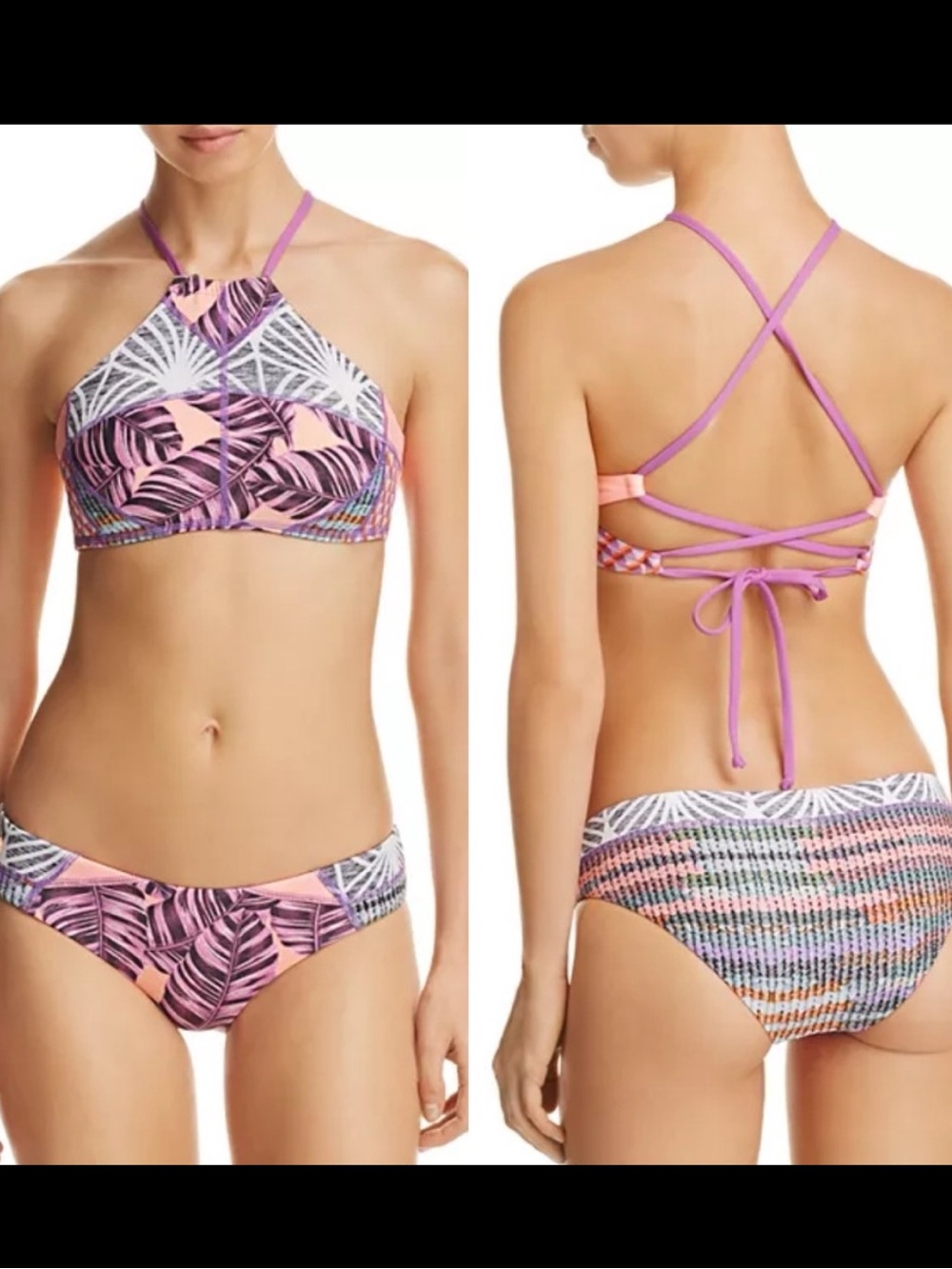 Maaji Charlie's Angles High Neck Bikini Top